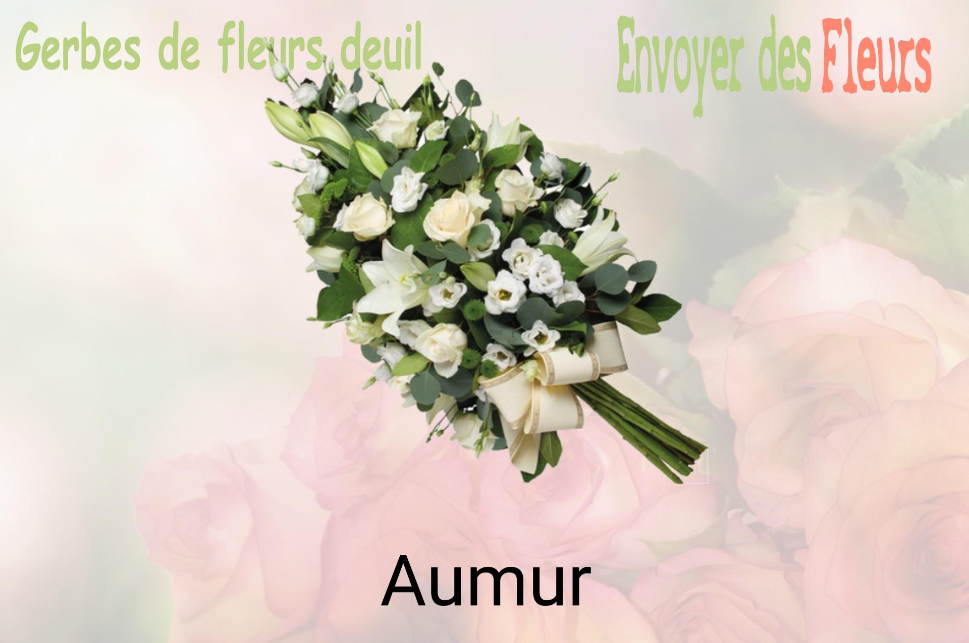 Gerbe de fleurs de deuil livrée à Aumur